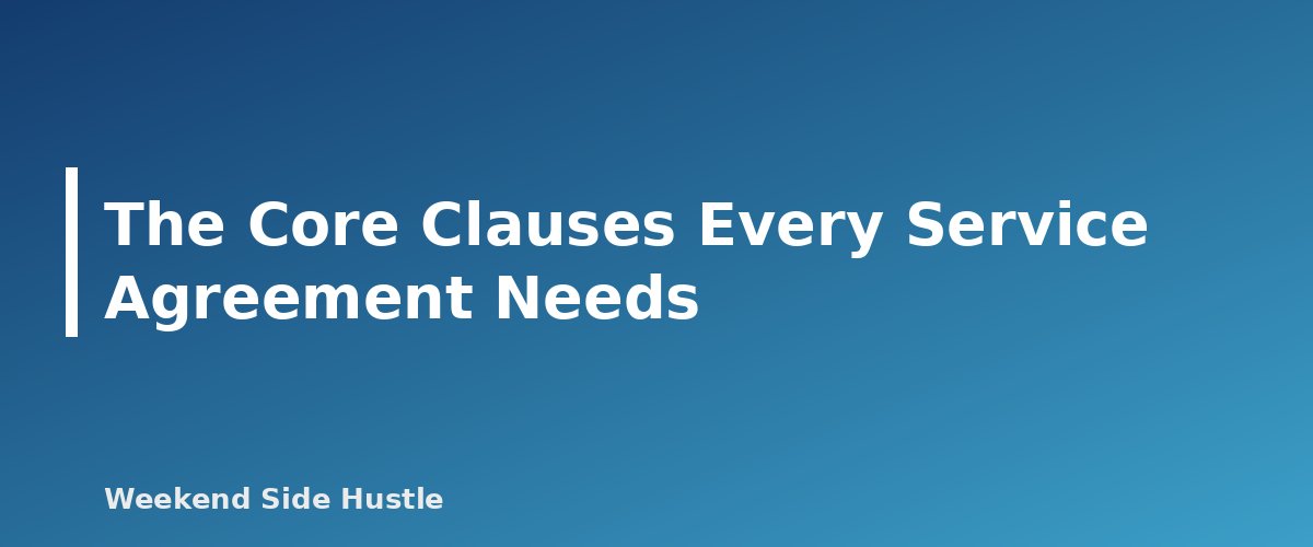 The Core Clauses Every Service Agreement Needs - section banner for Side Hustle Client Contracts