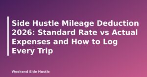 Side Hustle Mileage Deduction 2026: Standard Rate vs Actual Expenses and How to Log Every Trip