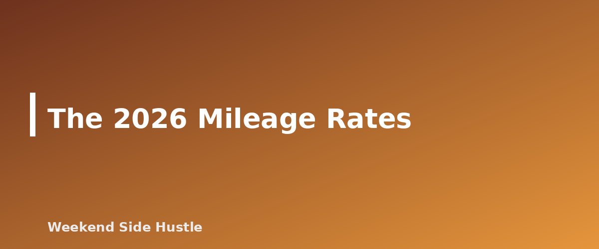 The 2026 Mileage Rates - section banner for Side Hustle Mileage Deduction 2026
