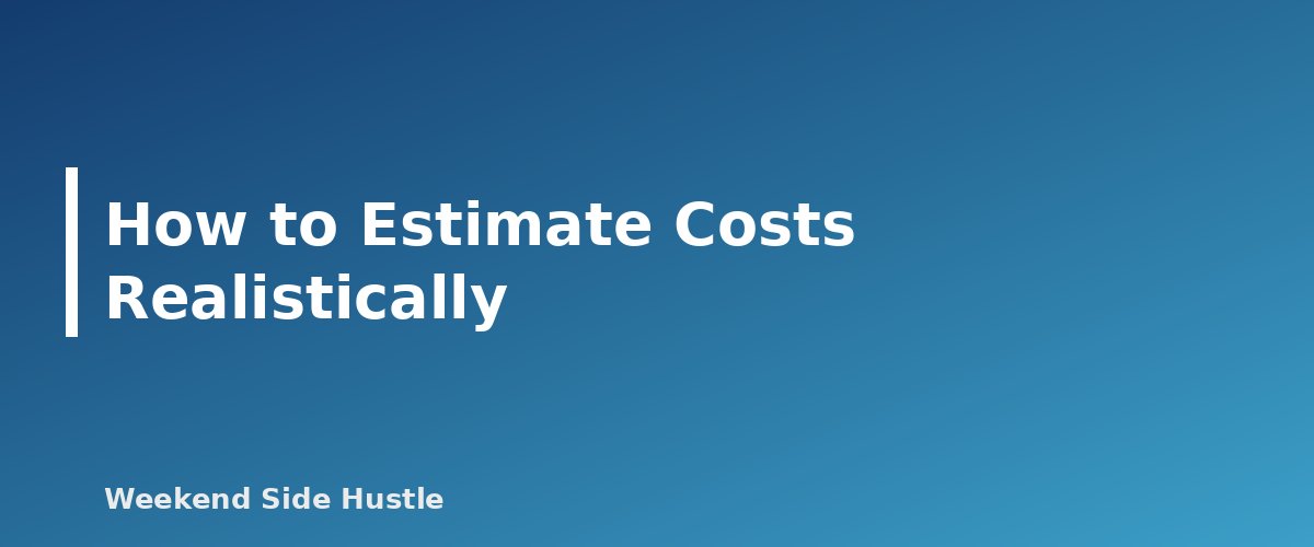 How to Estimate Costs Realistically - section banner for Side Hustle Startup Costs