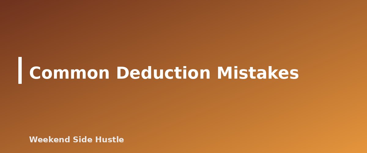 Common Deduction Mistakes - section banner for Side Hustle Tax Deductions