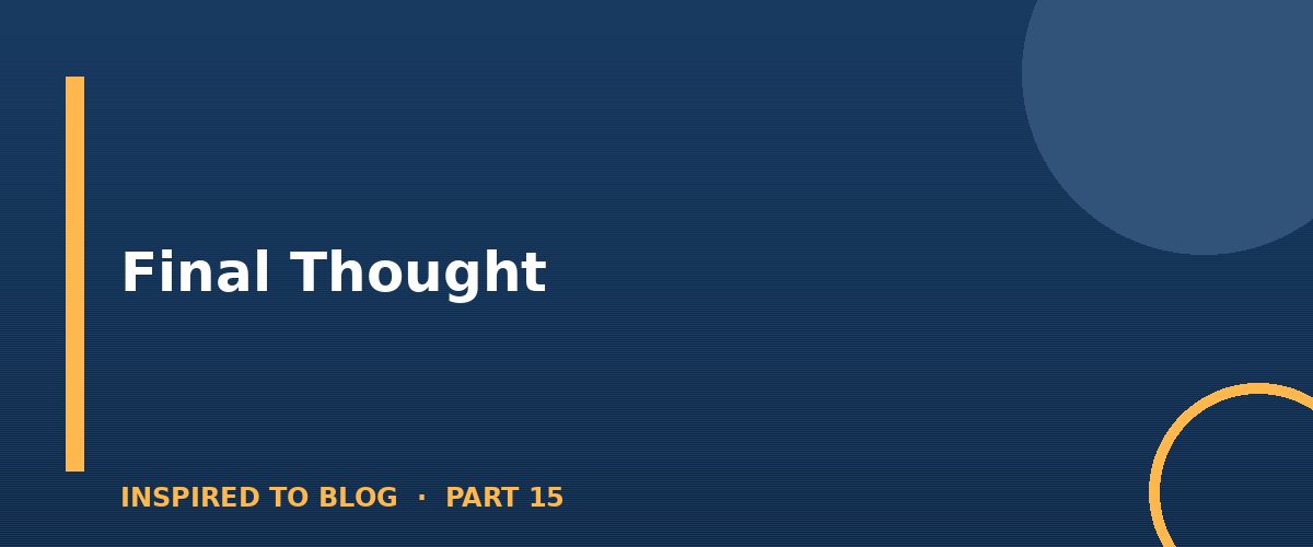 Section banner: Final Thought