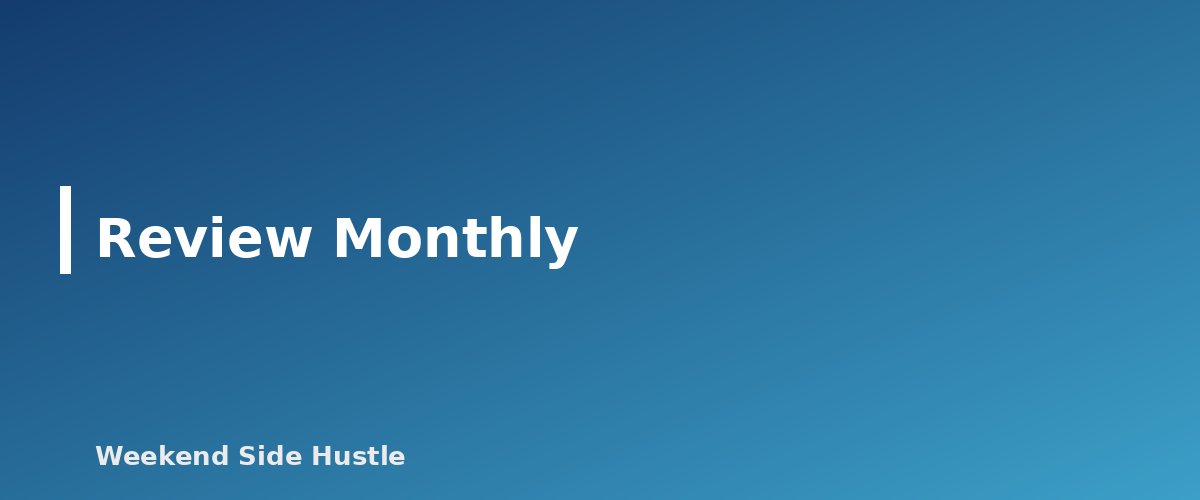 Review Monthly - section banner for Side Hustle Time Management With a Full-Time Job