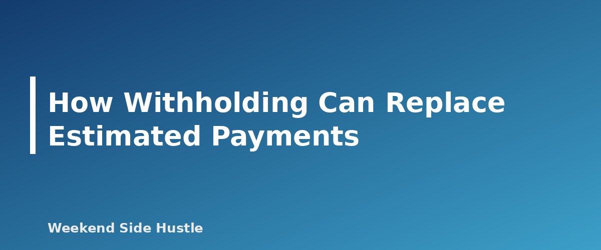 How Withholding Can Replace Estimated Payments - section banner for Using W-4 Withholding to Cover Side Hustle Taxes Instead of Estimated Payments