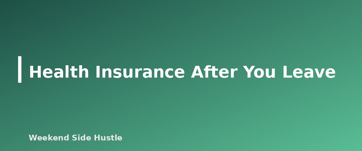 Health Insurance After You Leave - section banner for When to Quit Your Job for Your Side Hustle